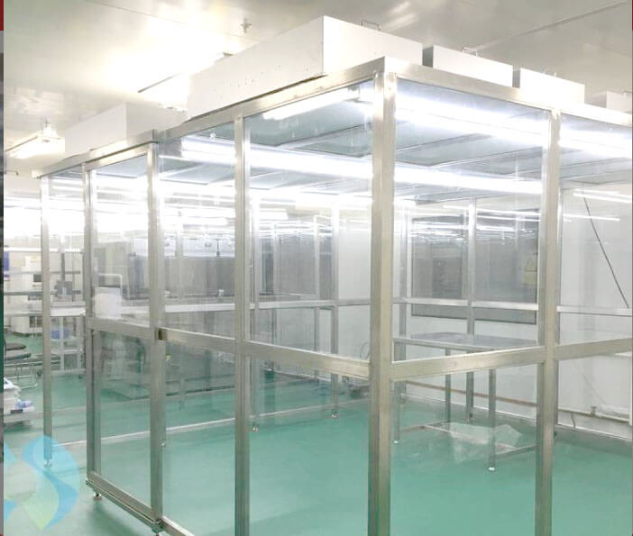 萬(wàn)級(jí)鋼化玻璃潔凈棚效果圖