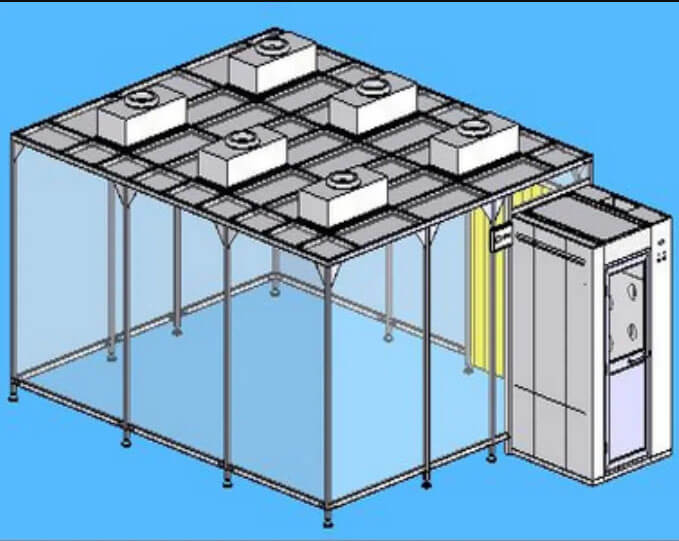 萬(wàn)級(jí)鋼化玻璃潔凈棚效果圖